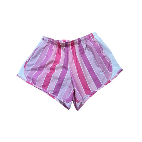 Nike Pink Striped Athletic Shorts - Picture 1 of 5